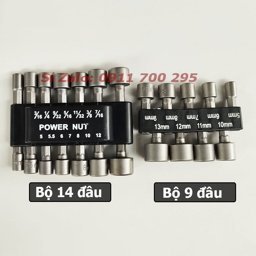 BÁN SỈ BỘ 9 & 14 ĐẦU KHẨU VẶN ỐC BULONG